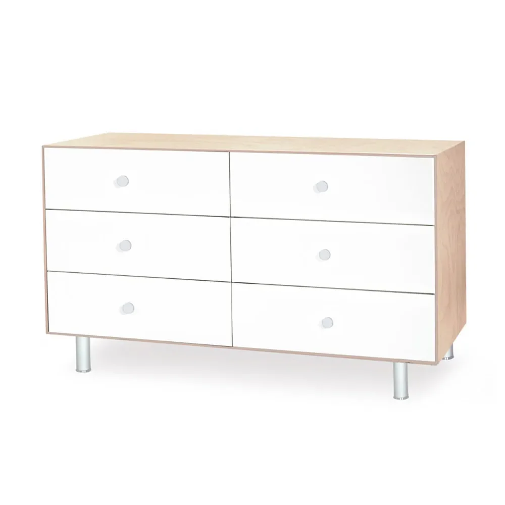 "Oeuf commode Merlin 6 laden wit/berkenpoten Classic image"