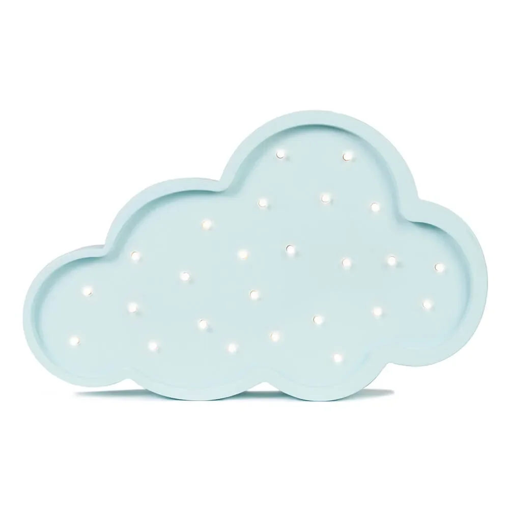 "little lights Led deco kinderlamp wolkenlicht blauw image"