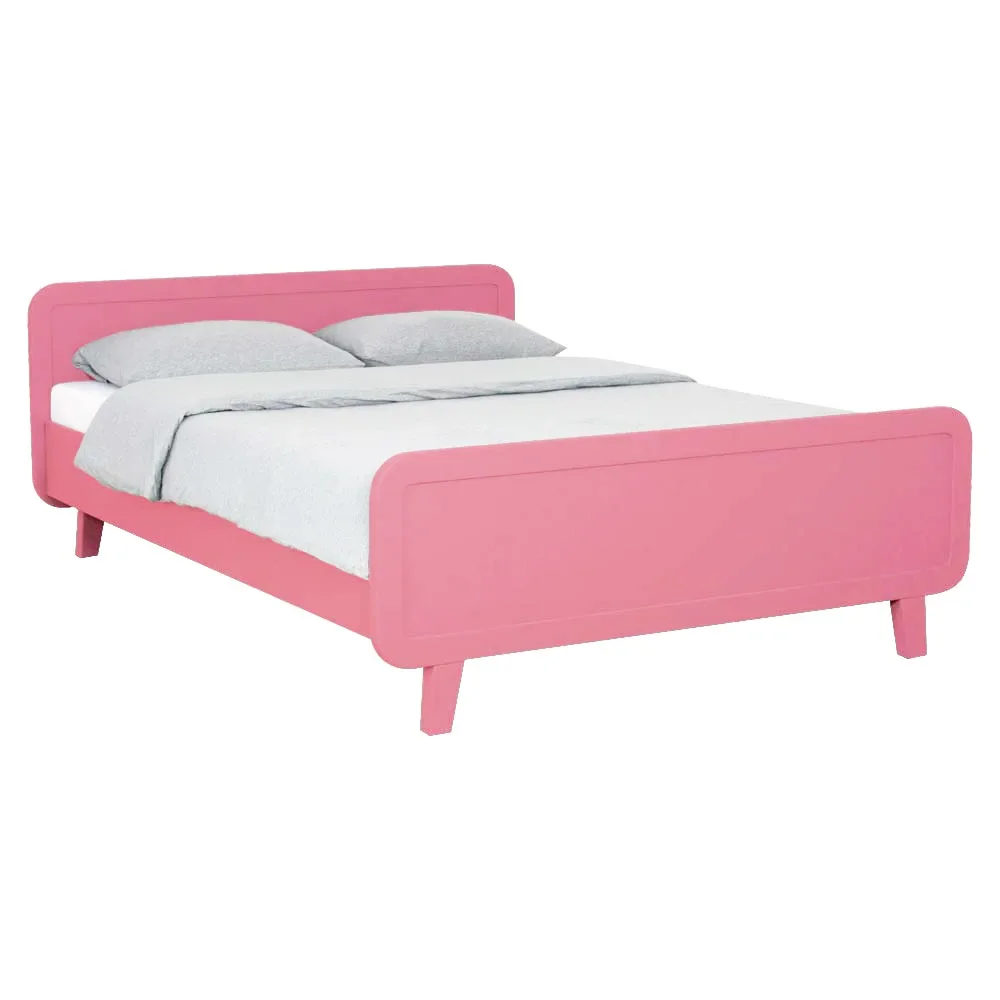 "Laurette kinderbed / tweepersoonsbed "Le Lit Rond" 140 x 200 cm, Kleur: Vieux Rose image"