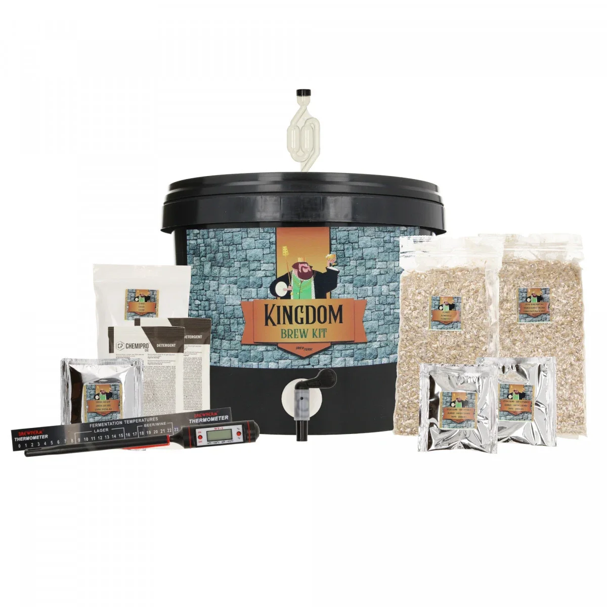 "Kingdom Brew Kit, Bierbrauset, Bierbrouwpakket - Blondes Starkbier, Komplette Malzmischung für 5L Bier image"