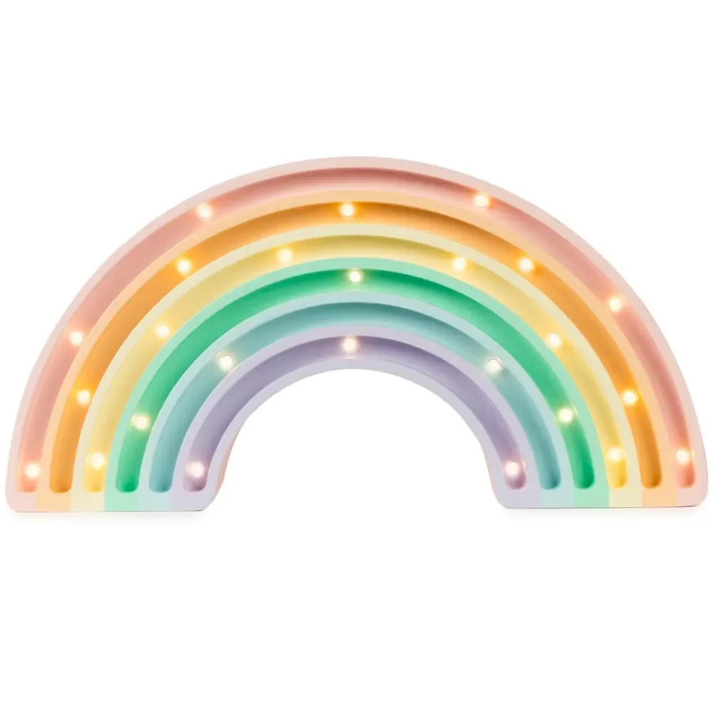 kleine lichten Led deco kinderlamp regenboog pastel