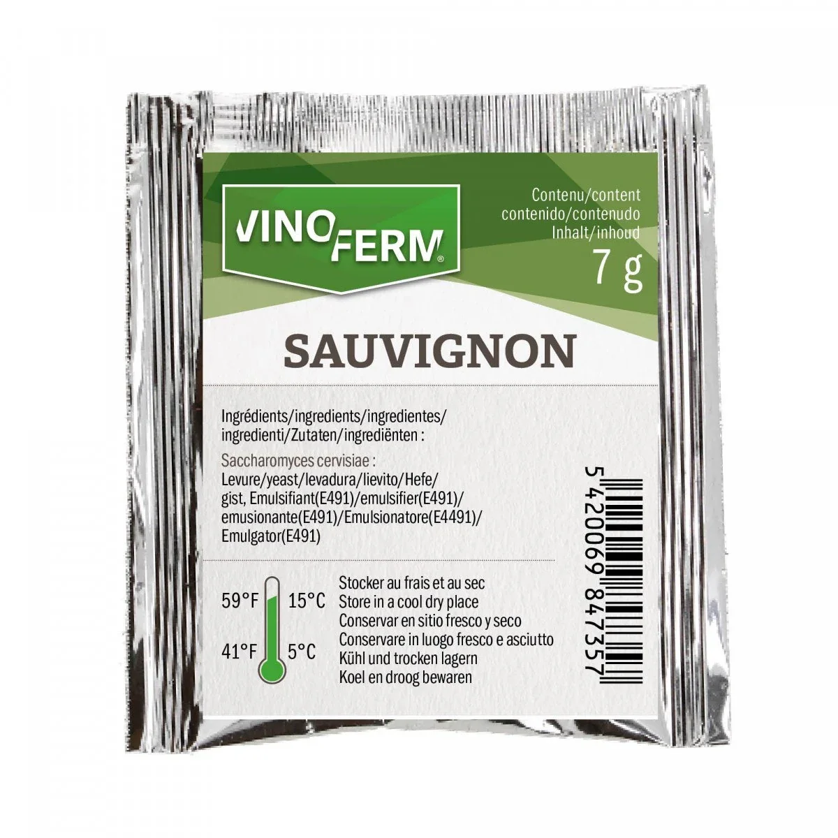 "Korrelgist, Wijngist Vinoferm Sauvignon, 7g image"