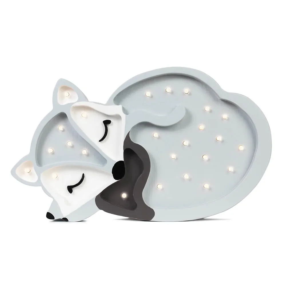 little lights Led deco kinderlamp vos licht grijs