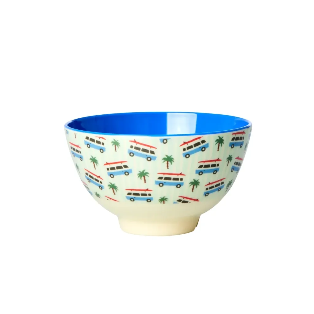 "RICE Bord - Cars Print - Lichtblauw, Melamine, Maat: Medium image"