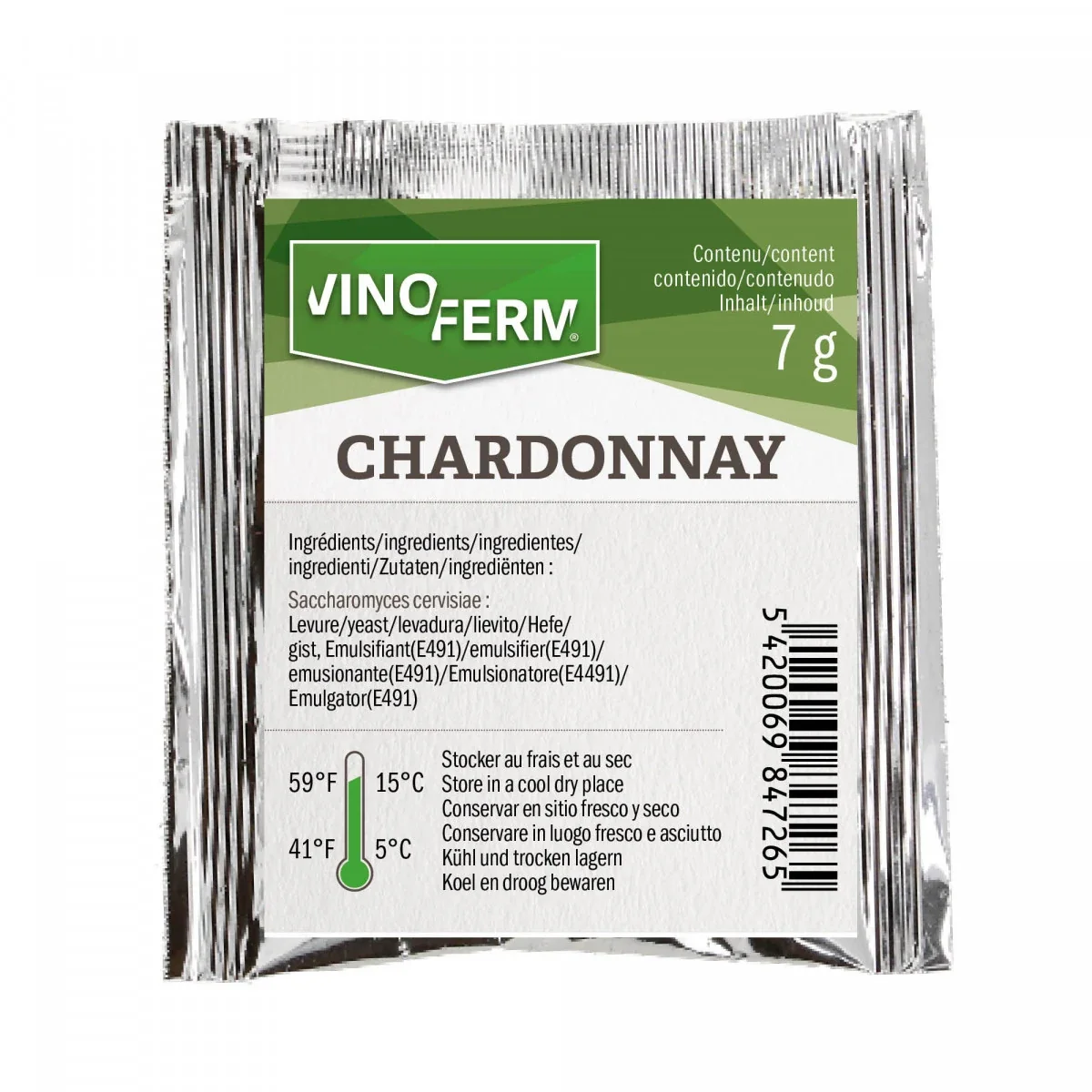 "Korrelgist, Wijngist Vinoferm Chardonnay, 7g image"