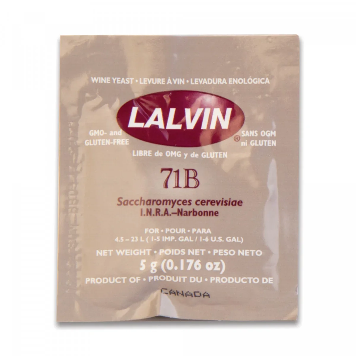 "Gedroogde gist, Droge gist, Wijngist - 71B™ - Lalvin™ - 5g image"