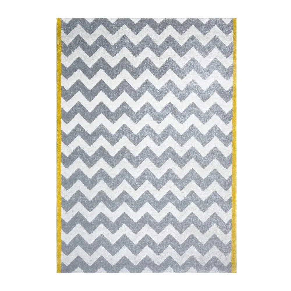 "Tapijt grijs wit Zigzag Art for Kids, Maat: 160 x 230 cm image"