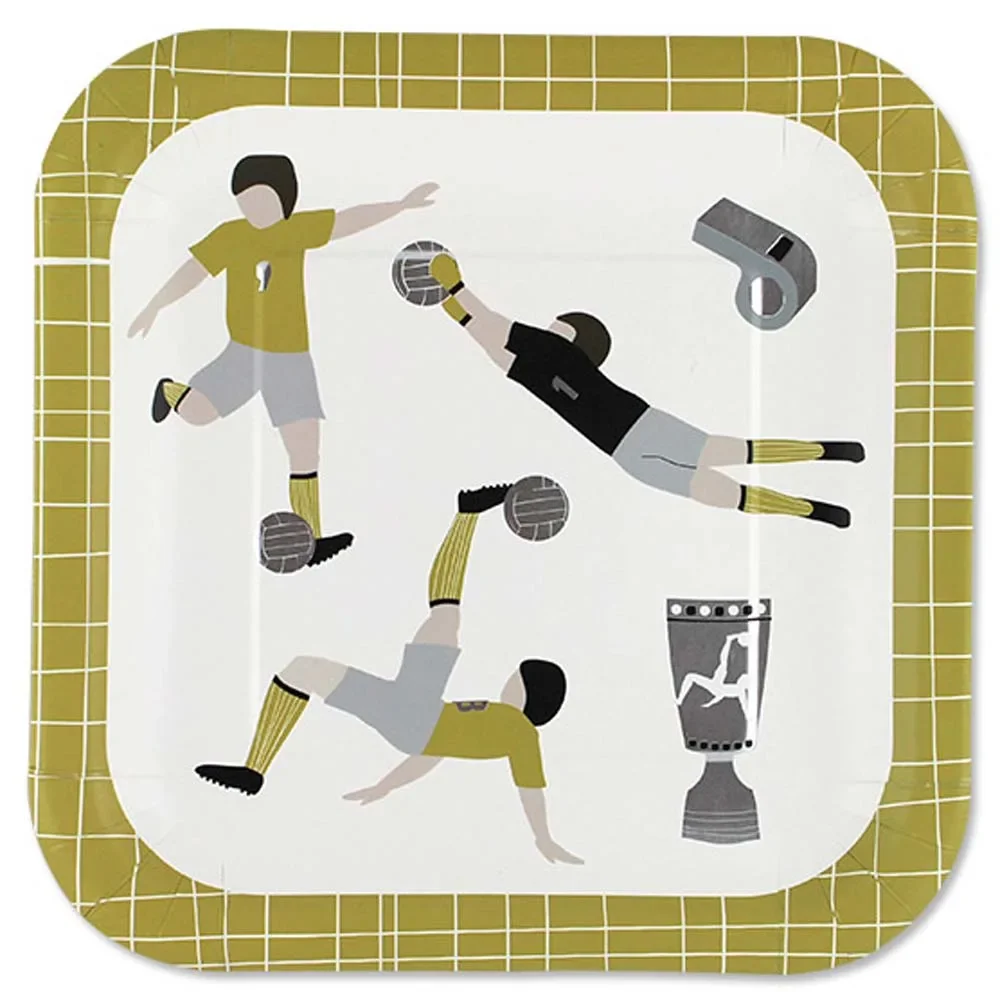 "Ava & Yves papieren bordjesset voetbal image"