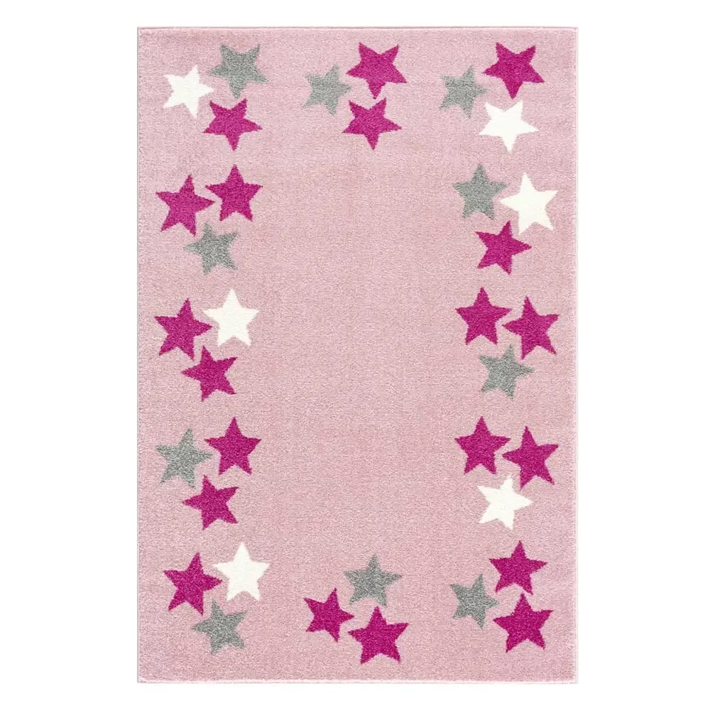 "Livone tapijt ster lint roze grijs, Tapijtmaat: 120 x 180 cm image"