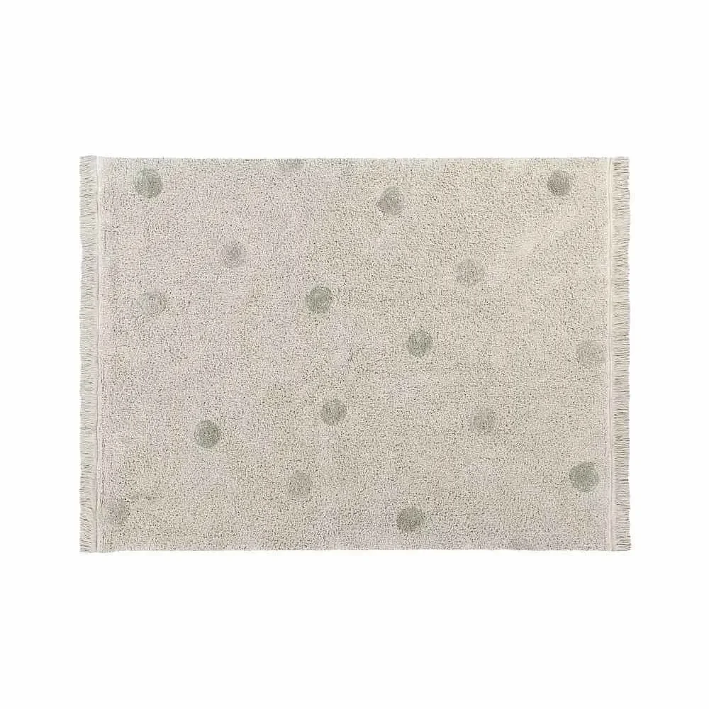 "Lorena Canals wasbaar tapijt "Hippy Dots" olive image"