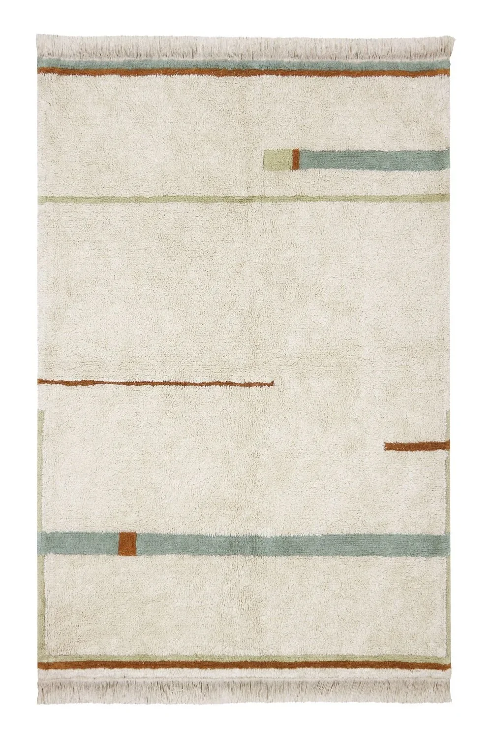 "Lorena Canals Wasbaar tapijt - Lanes Vintage Nude, Maat: 90 x 130 cm image"