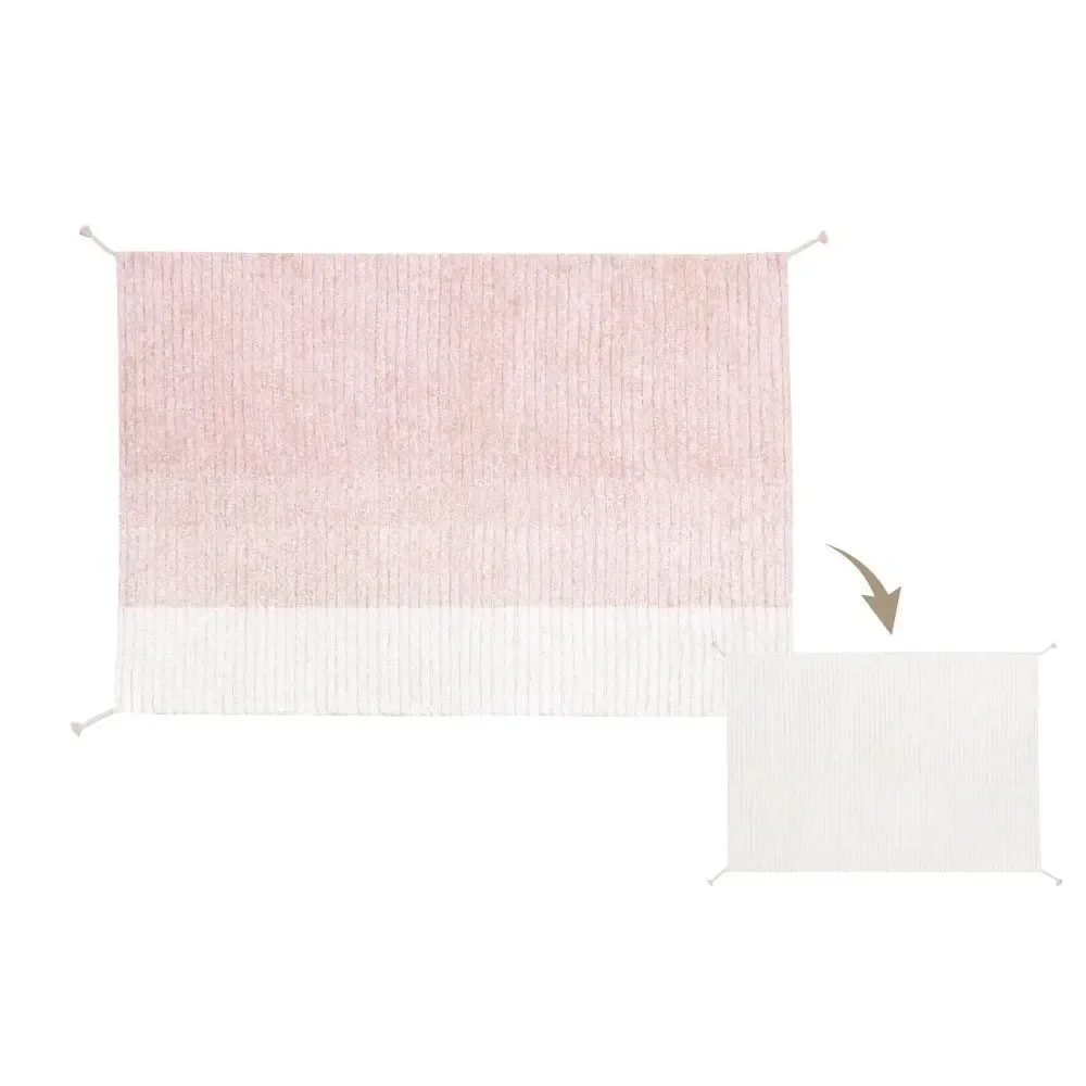"Lorena Canals wasbaar omkeerbaar vloerkleed "Reversible Gelato" roze, Maat: 120 x 160 cm image"