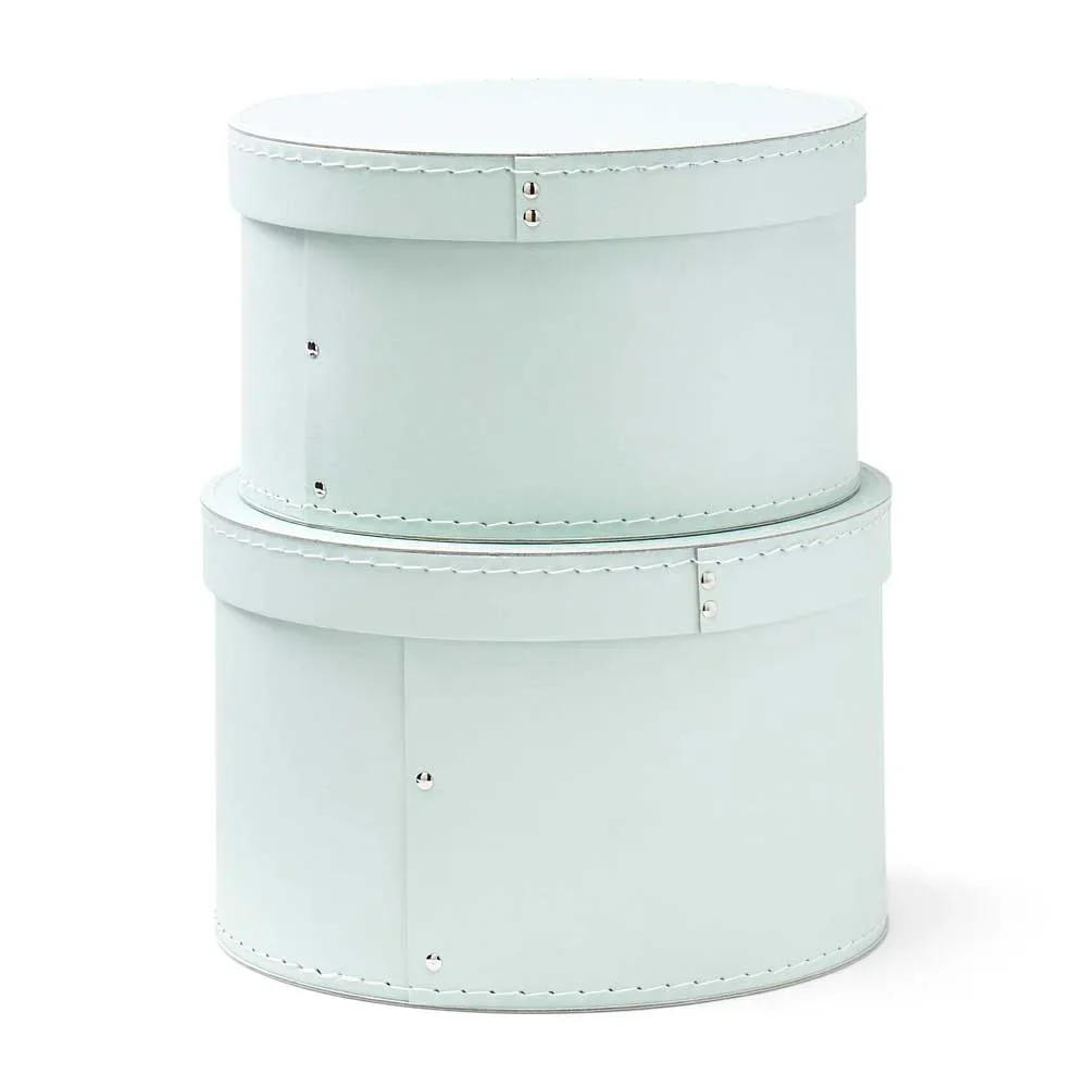 "Kids Concept set van 2 ronde kartonnen dozen lichtgroen image"