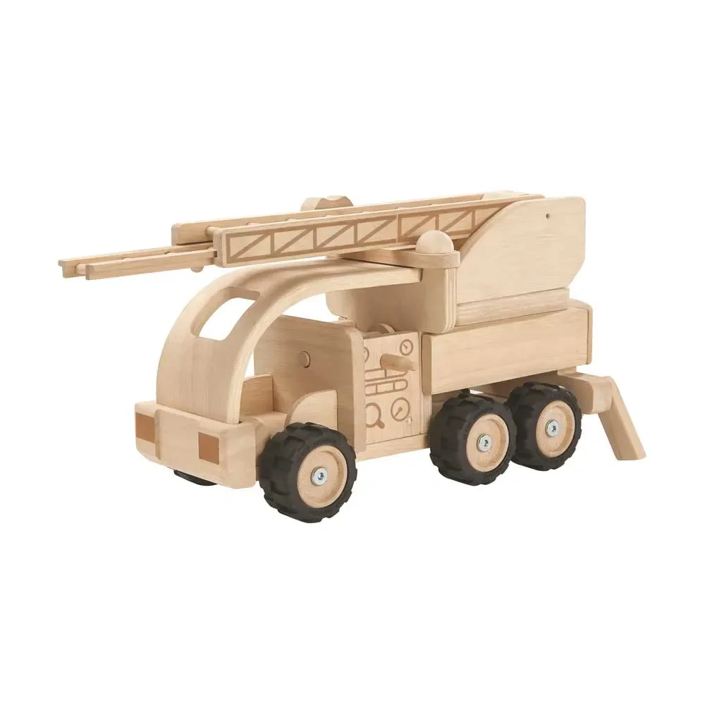 "Plan Toys Brandweerauto hout naturel image"