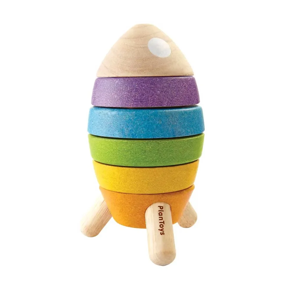 "Plan Toys Stapeltoren Raket gekleurd image"