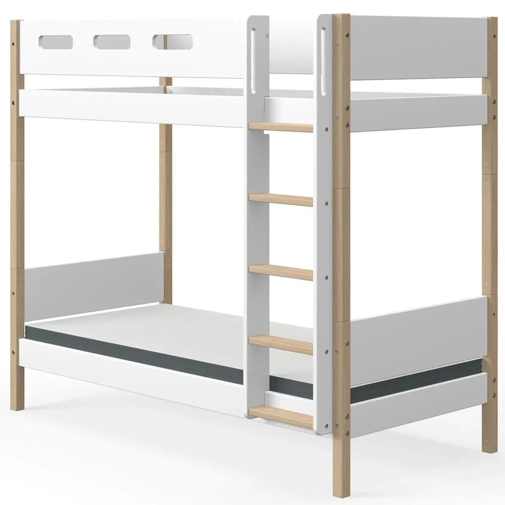"Flexa Nor stapelbed hoog wit/eik image"