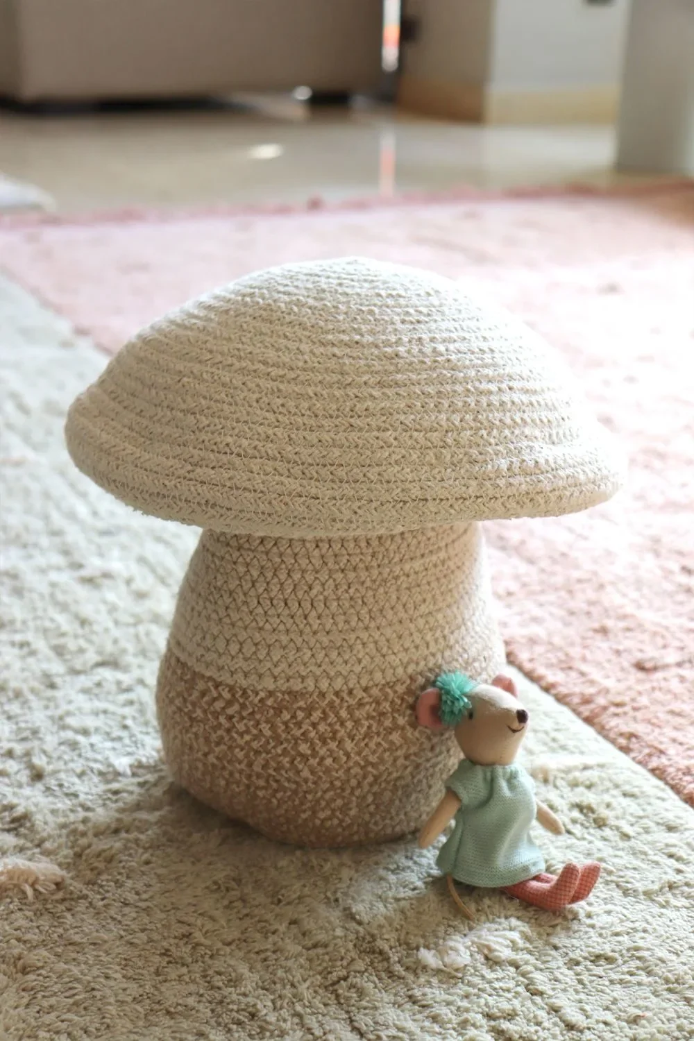 Lorena Canals opbergmand voor speelgoed, Mushroom, 23 x 27 cm