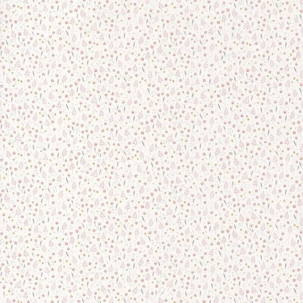 "Casadeco kinderbehang Happy Dreams bloemen geel roze image"