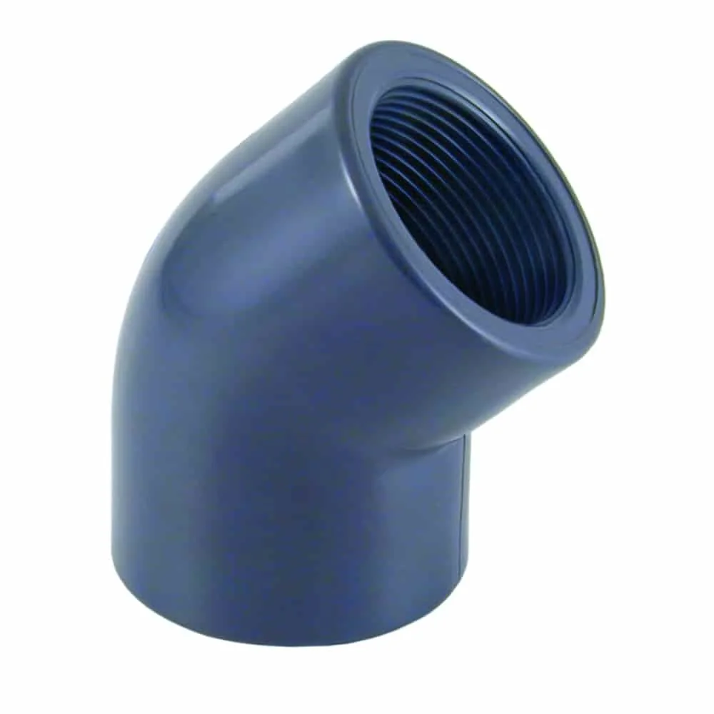 "PVC Winkel 45 Graden, 3/4 inch, PN10, PVC Buis Koppeling, Boni-Shop image"