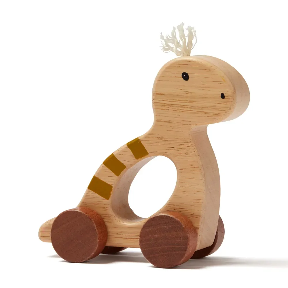 "Kids Concept babyspeelgoed schuiffiguur dino hout naturel image"