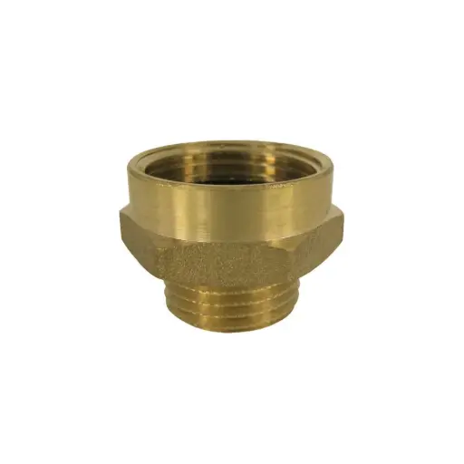 "Messing fitting, Draadfitting messing, Dubbele nippel messing, 3/4" AG x 1" IG, Verlengde nippel image"