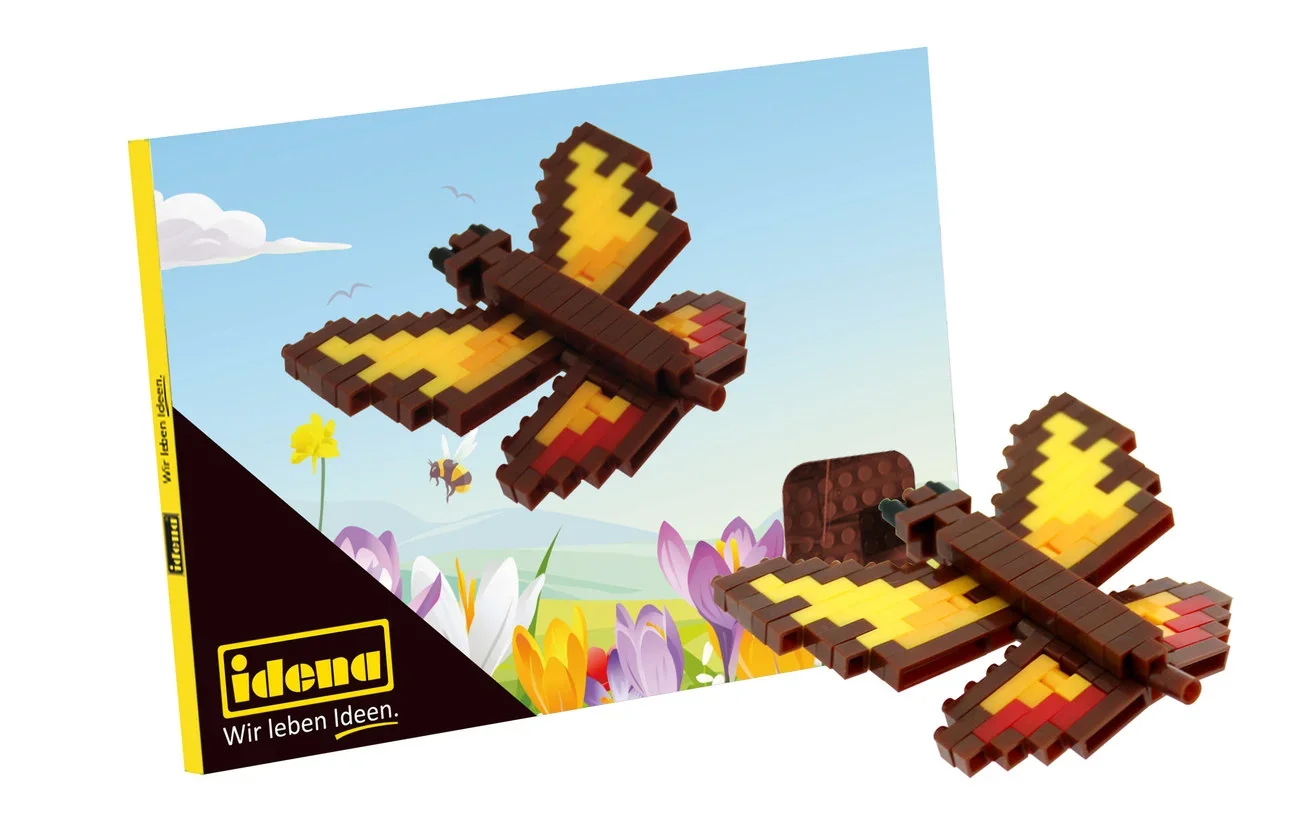 "Idena, mini bouwsteentjes ansichtkaart - speelgoed voor kinderen en creatieve knutselprojecten, type: vlinder image"