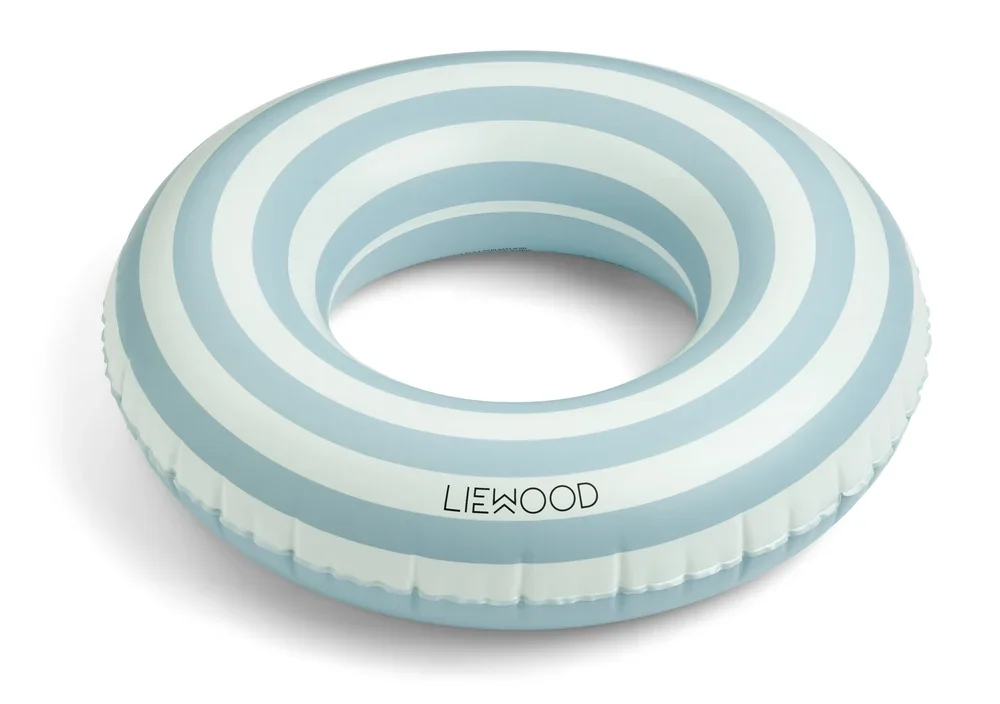Liewood zwemband babys, opblaasband, zwemring baby - Baloo, streep, Kleur: Meerblau / Creme de la Creme