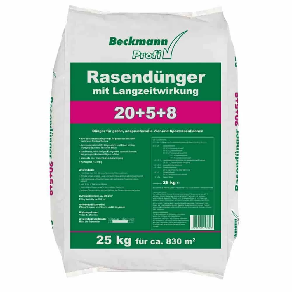 "Gazonmest, langwerkende gazonmest, 25 kg, 20+5+8, voor ca. 830m², grasbemesting image"