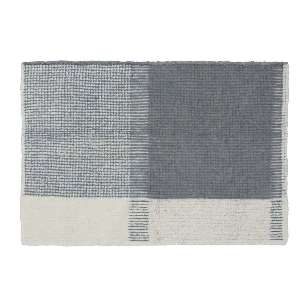 "Lorena Canals wasbaar wollen vloerkleed "Kaia" blauw image"