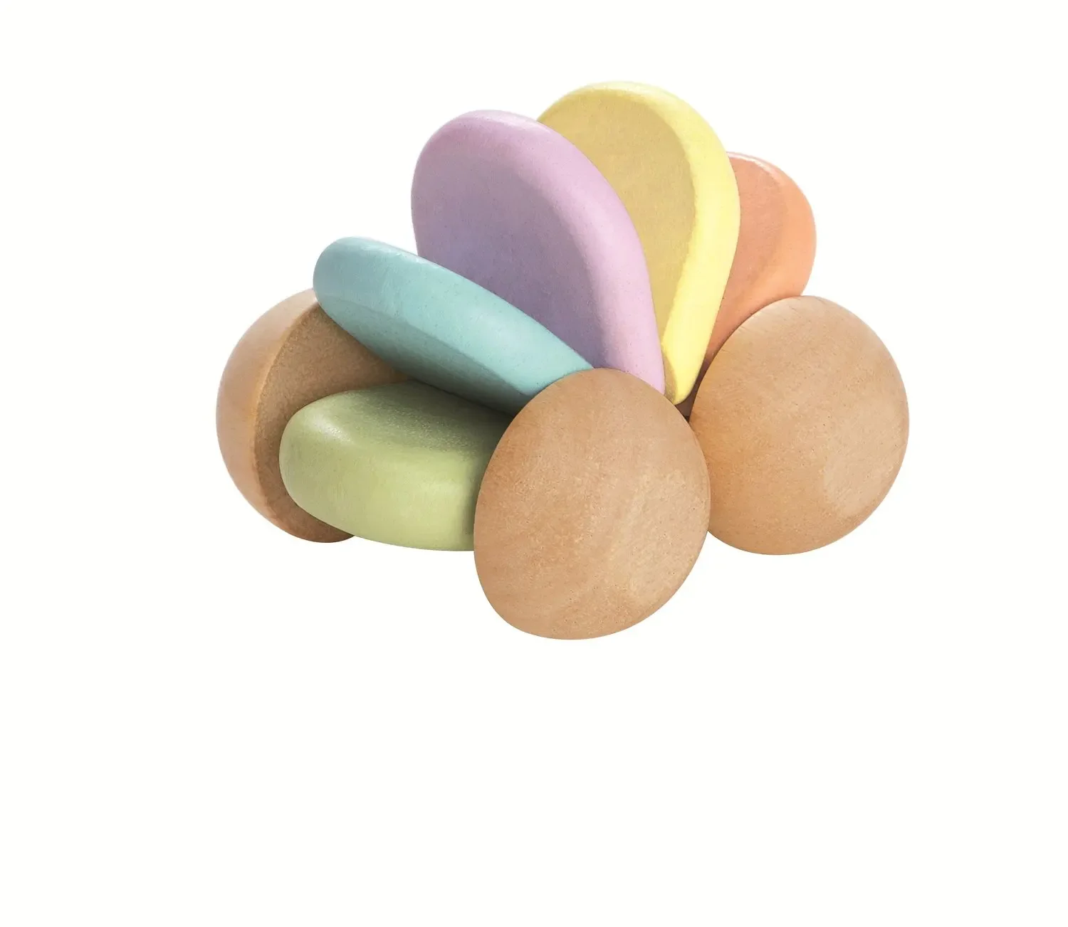 "Plan Toys – Pastel babyautootje, rubberhout image"