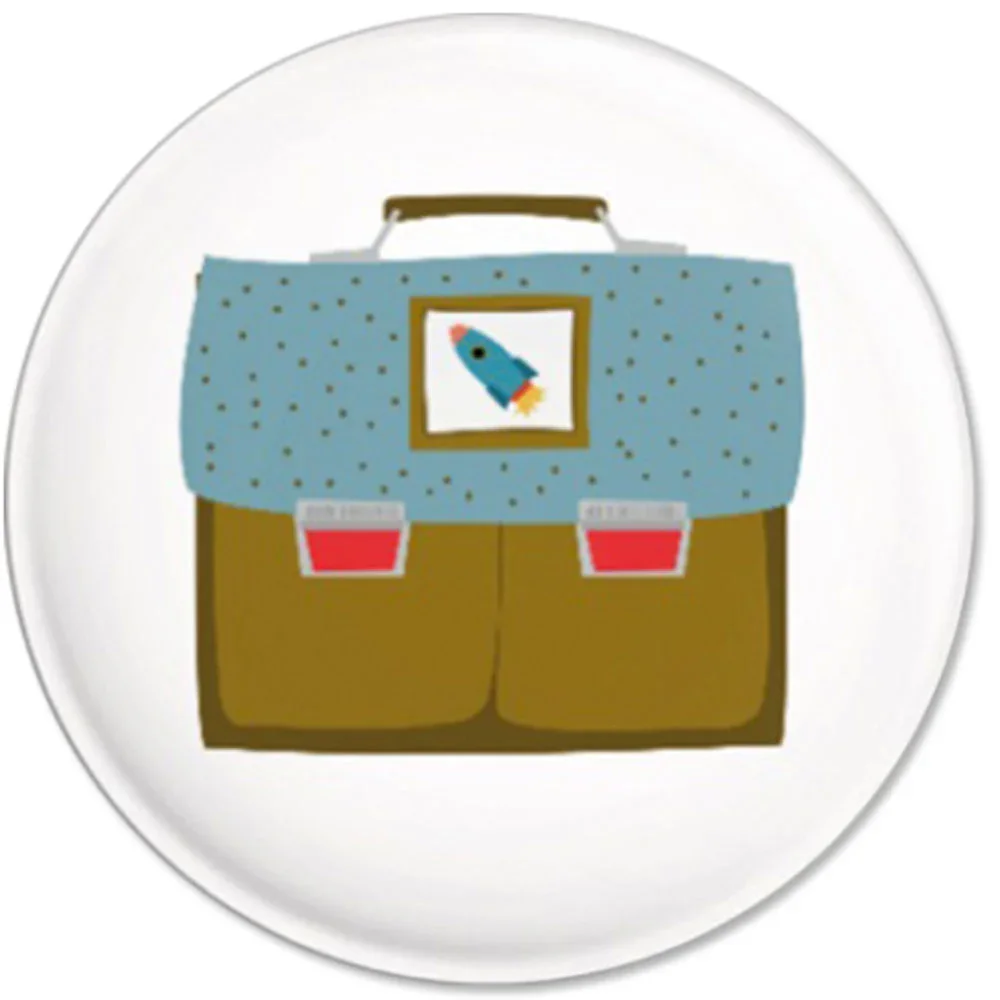 "Ava & Yves kinderknoop / badge tasje blauw image"