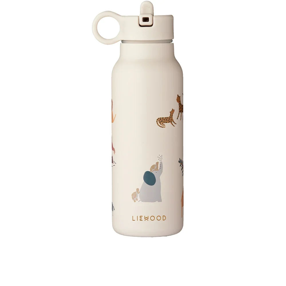 Liewood Kinderwaterfles, Drinkfles Falk 350 ml - Gerecycled roestvrij staal, Geïsoleerd, Lekvrij, Kleur: Allemaal samen / Zand