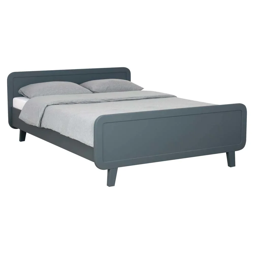 "Laurette kinderbed / tweepersoonsbed "Le Lit Rond" 140 x 200 cm, Kleur: Gris Souris image"
