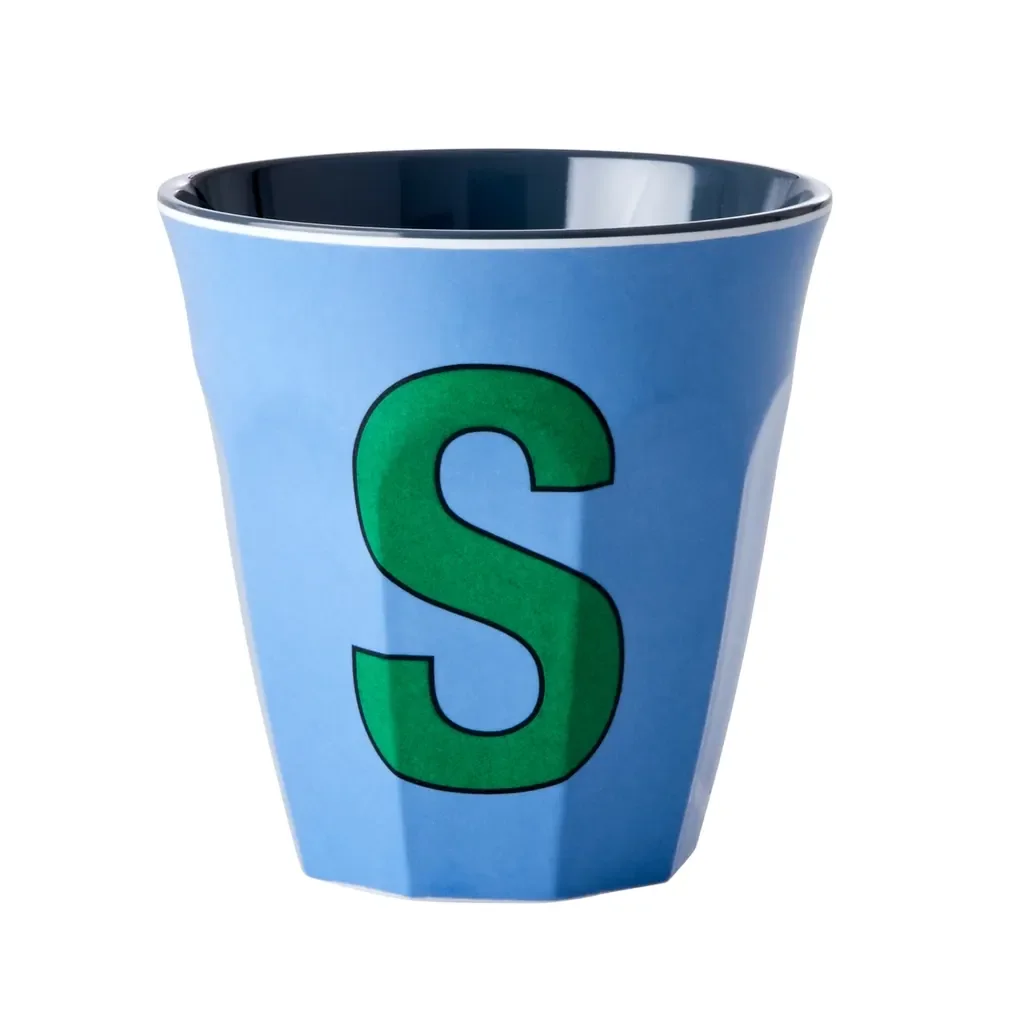 "RICE Beker S, 250 ml, Melamine, Stoffig blauw image"