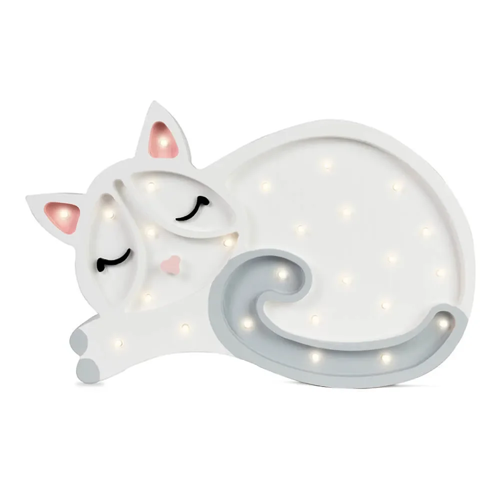 "little lights Led deco lamp kat wit image"