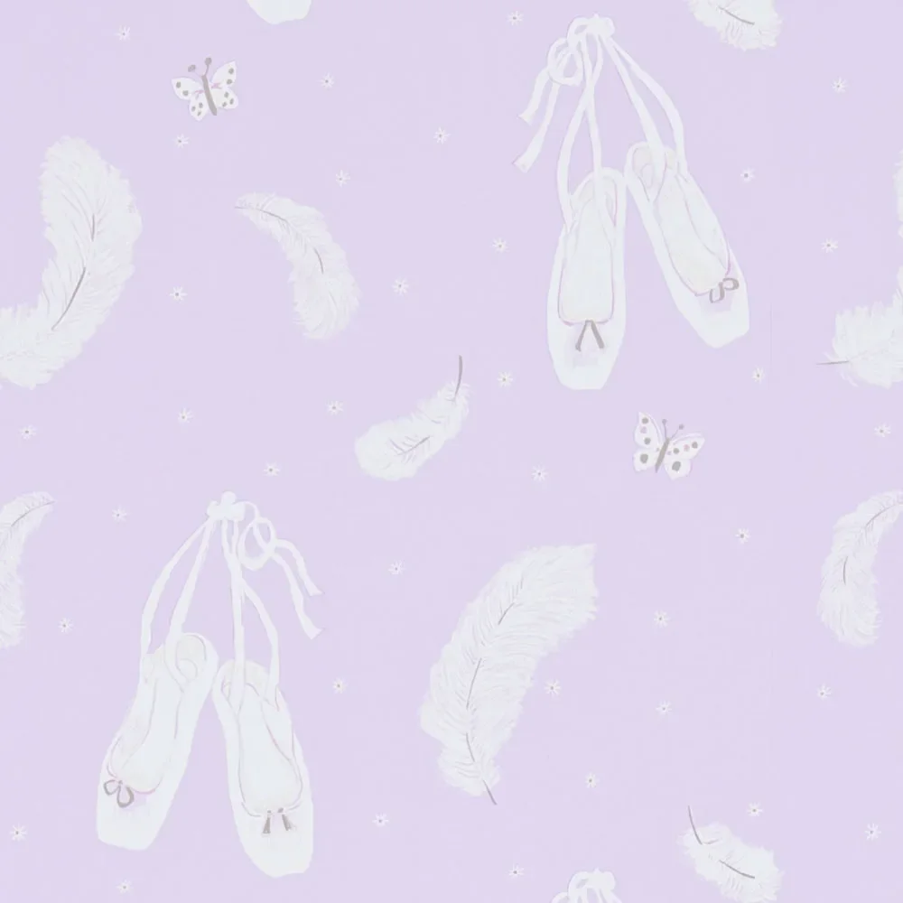 "Little Sanderson Abracazoo behang balletschoentjes lavendel image"