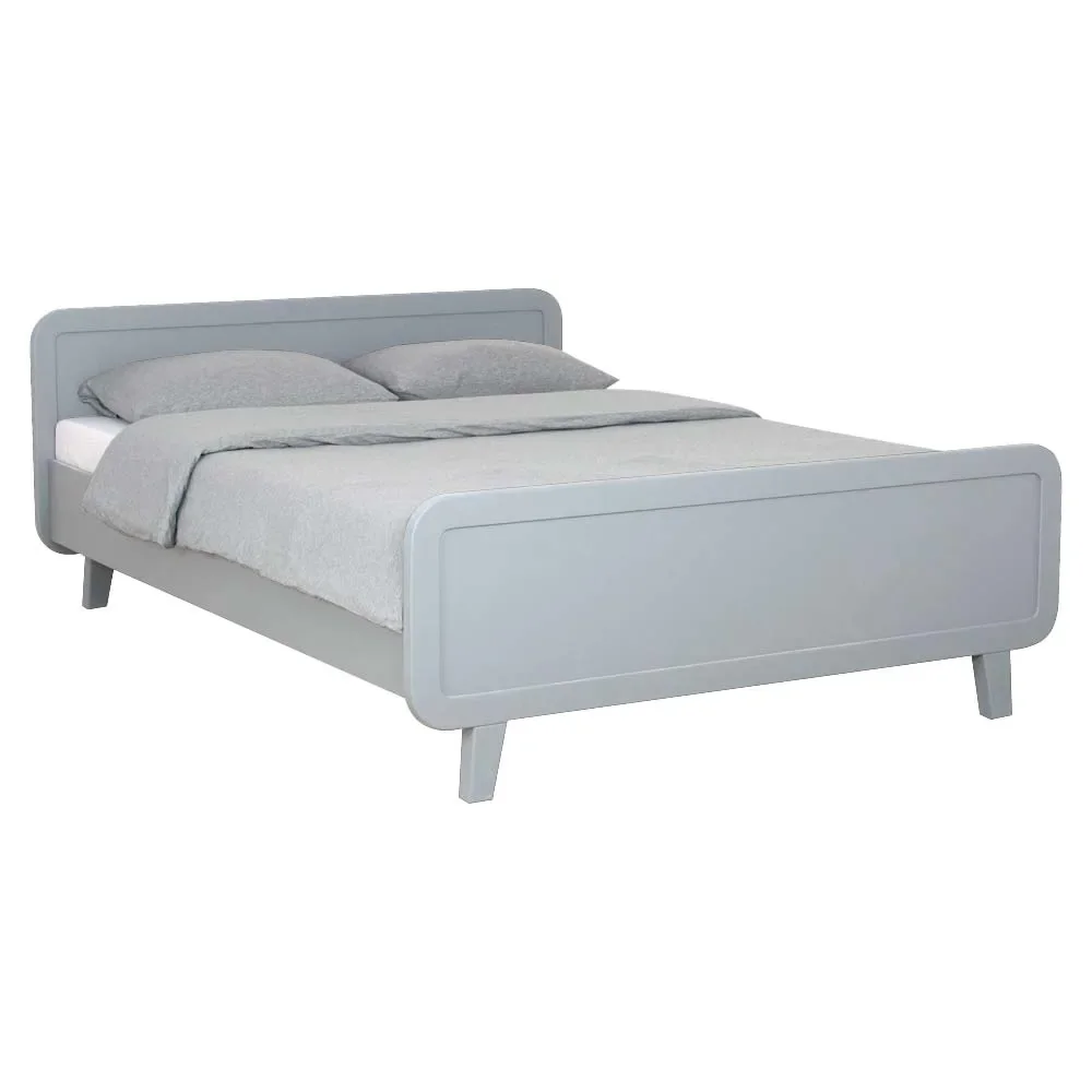 "Laurette kinderbed / tweepersoonsbed "Le Lit Rond" 140 x 200 cm, Kleur: Gris image"