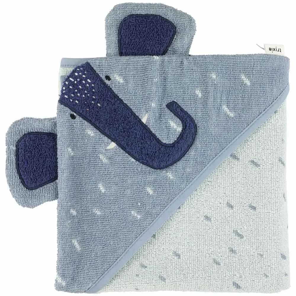 Trixie hooded towel olifant Mevrouw Olifant, Maat: 75 x 75 cm