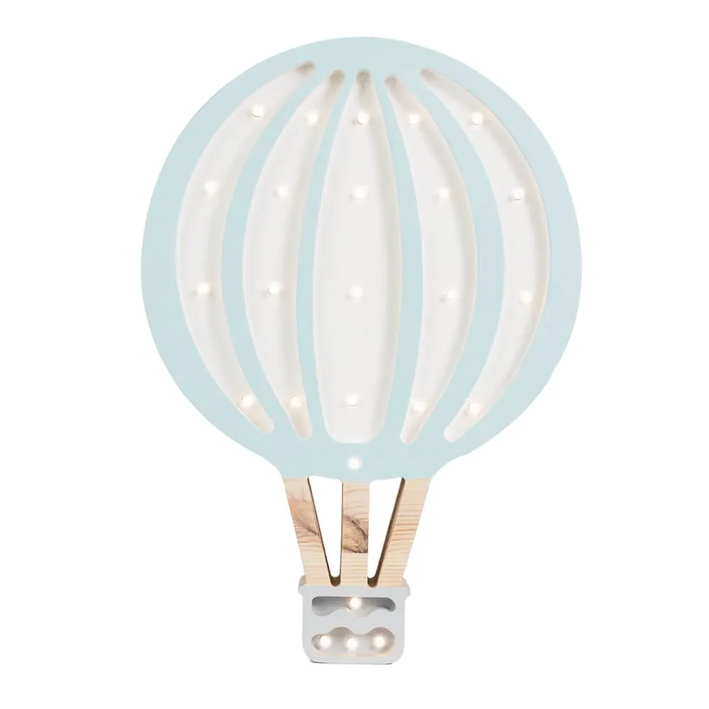 "little lights Led deco kinderlamp luchtballon licht blauw image"
