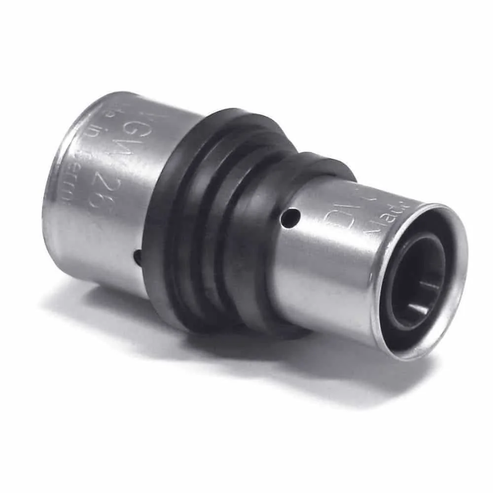 "PPSU Persfitting Koppeling 26mm naar 20mm - DVGW Keurmerk image"