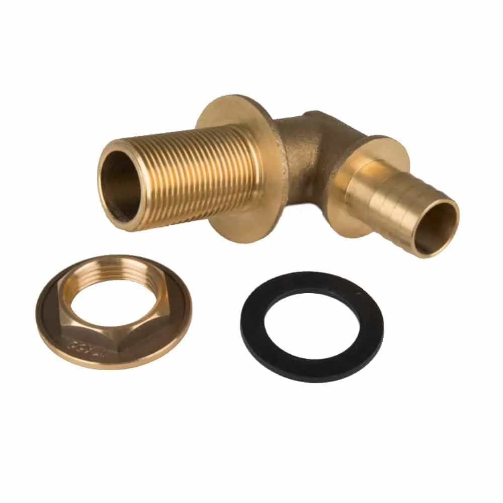 "Regenton aansluiting 1 inch met 25mm slangtule - Messing Tankdoorvoer image"