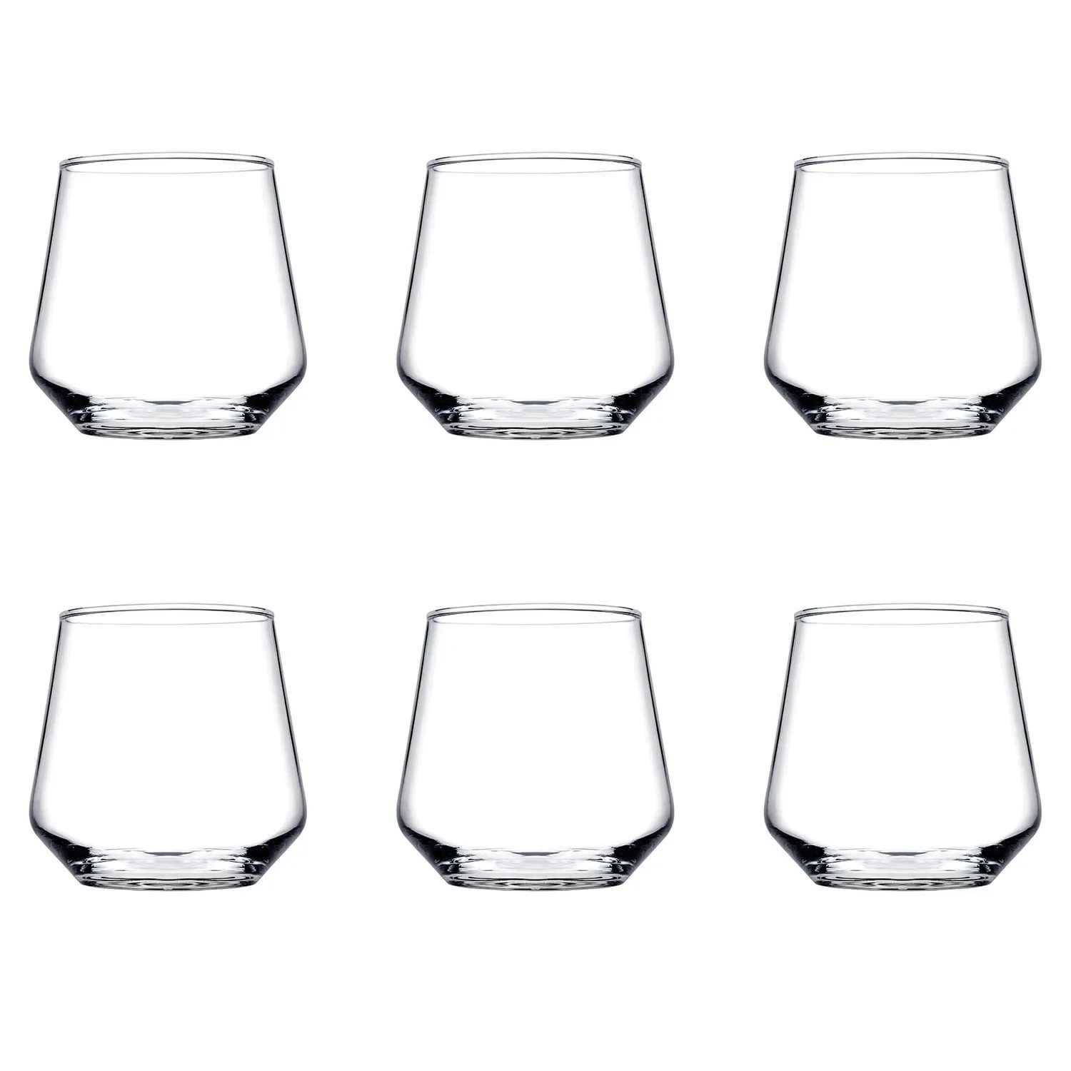 "Whiskey glazen, Cocktailglazen set van 6 - Allegra, 345ml image"