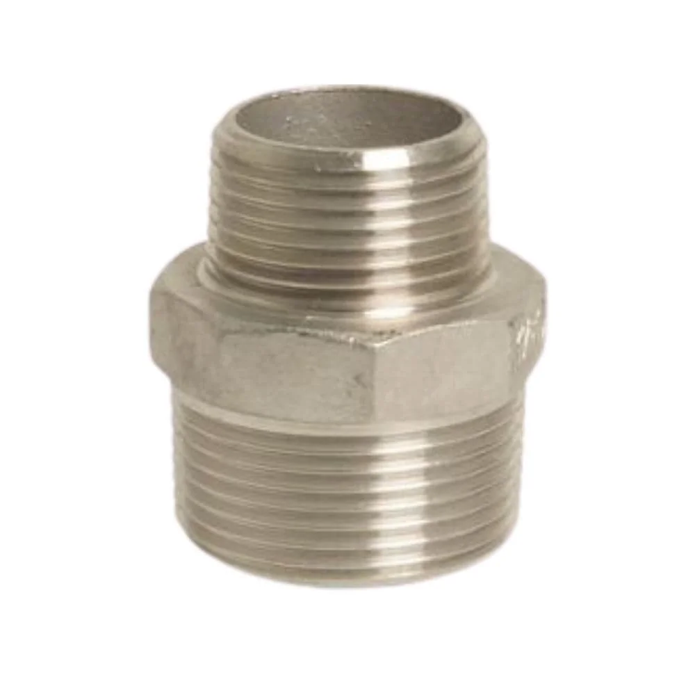 RVS Verloopnippel 2"x1" AG, V4A Draadfitting
