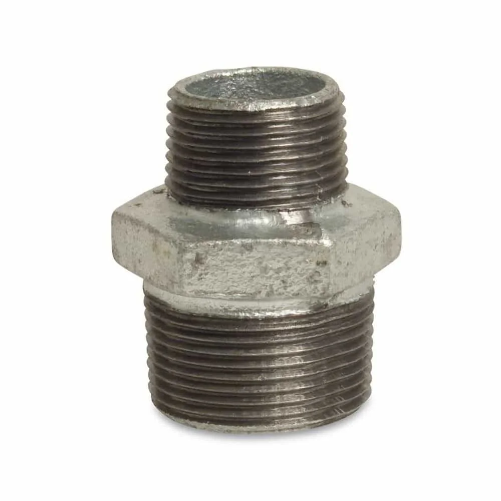 Verloopnippel Tempergiet, Draadfitting, 1/2" AG x 1/4" AG