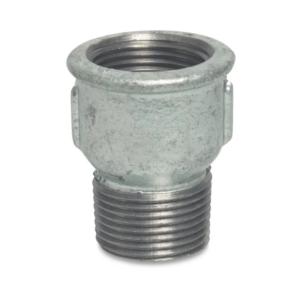 Gegalvaniseerde moofnippel 1" - Tempergietfitting voor Verwarming & Sanitair