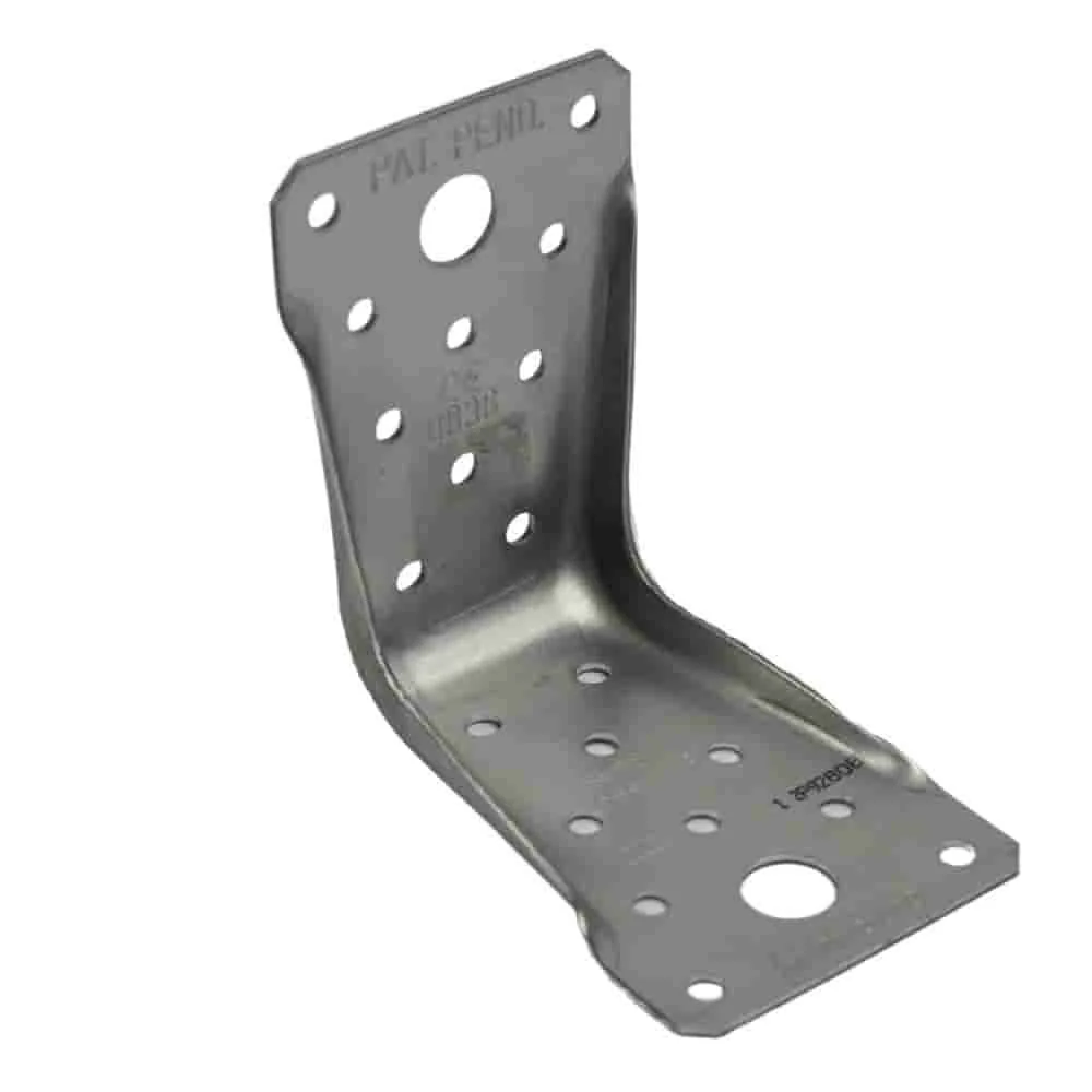 "Hoekverbinder met Rib, 89x89x60x1,5 mm, Gegalvaniseerd Staal - Houtverbinder image"