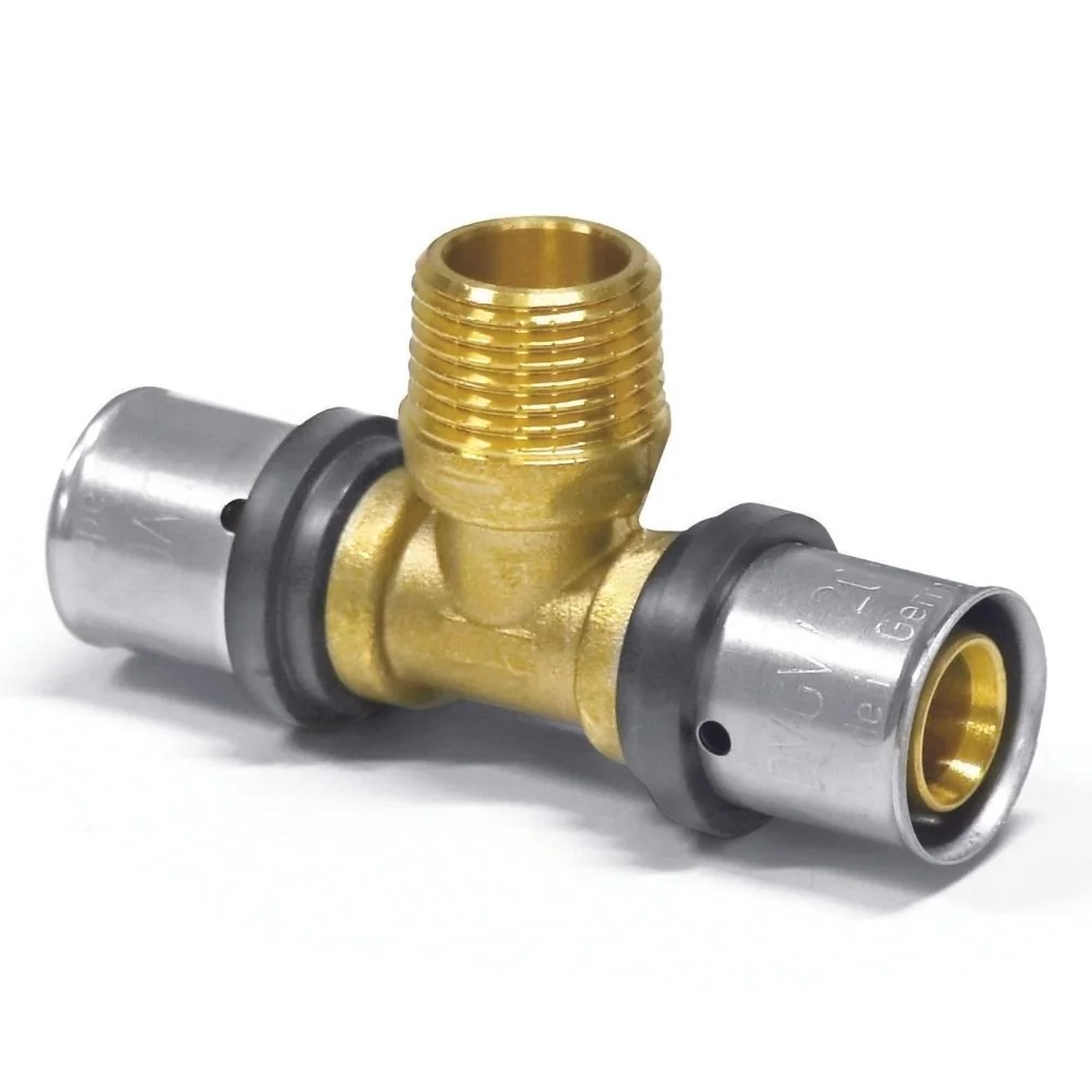 "Persfitting T-stuk 20 x 2 - 3/4" AG - 20 x 2 image"