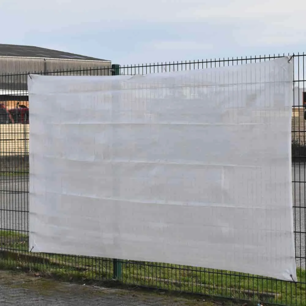 Wit Bouwhekdoek 1,80m x 3,45m - Bouwplaats Afscherming