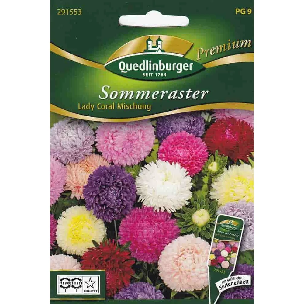 "Zomerasters 'Lady Coral' Mengsel - Bloemenzaden voor een Kleurrijke Zomer image"