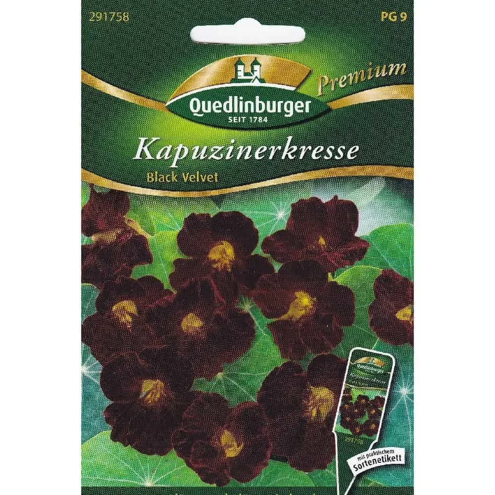"Kapuzinerkresse 'Black Velvet' Zaden: Eetbare Bloemen voor Tuin & Balkon image"